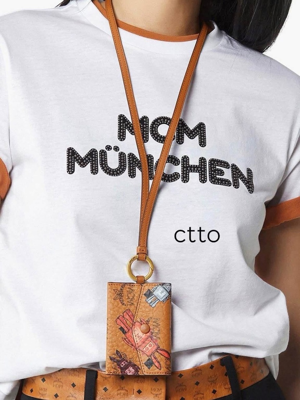 Brand NEW MCM Robot Print ID Lanyard / Card Holder ✨🤖 Gift Ready 😊🎁💗